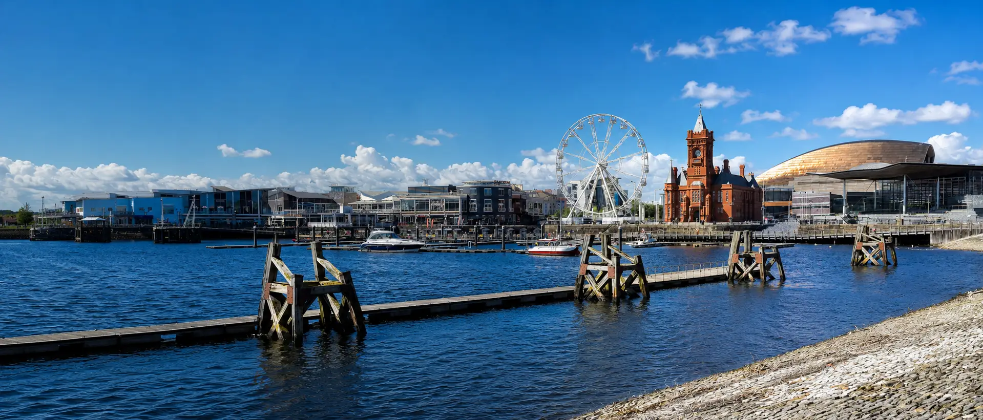 Land Surveys South Wales overlooking Cardiff Bay waterfront